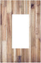Rustic Country Plank Brown Old Wood Single Rocker Light Switch Cover Decorative 1 Gang Decora Wall Switch Plate Electrical Faceplate for Bathroom ...