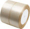 Champagne Satin Ribbon 1.5 Inch, 50 Yards (2 Rolls) - Polyester, Floral Pattern - Wedding, Gift Wrapping, Decorative Ribbon...