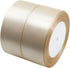 Champagne Satin Ribbon 1.5 Inch, 50 Yards (2 Rolls) - Polyester, Floral Pattern - Wedding, Gift Wrapping, Decorative Ribbon...