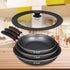 Universal Lid for Pots,Pans and Skillets - Tempered Glass with Heat Resistant Silicone Rim Fits 6", 7" and 8" Diameter Cookware,Black...