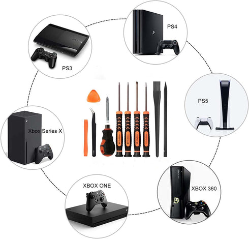 Cleaning Repair Tool kit for PS5 PS4 PS3,UYXiNONE T6 T8 With crossed screwdriver 2.0/4.0 for xbox one/series X,and also for sony Playstation 4 Mai...
