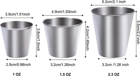 Ruisita 12 Pieces Stainless Steel Shot Cups Stainless Steel Shot Glass Drinking Tumbler (1 Ounce/30 ml)...