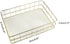 Golden Metal Wire Cabinet Organizer Storage Organizer Bin Basket Tray - for Kitchen Pantry Pantry Fridge, Closets, Garage Laundry Bathroom 9.45"X6...
