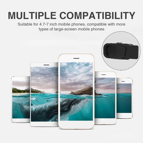 Virtual Reality VR Headset 3D Glasses, VR Headset Support 4.7-7 Inch Version Virtual Reality Glasses Stereo Headphones 3D Glasses, VR Glasses for ...