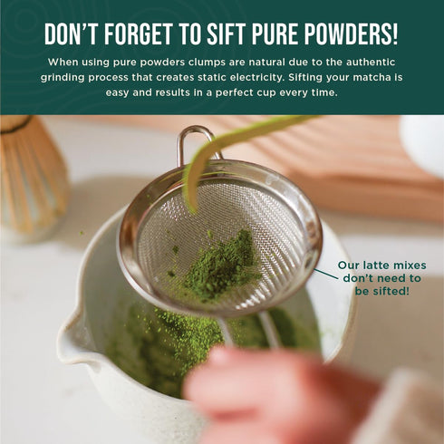 Jade Leaf Matcha Traditional Starter Set - Bamboo Matcha Whisk (Chasen), Scoop (Chashaku), Stainless Steel Sifter, Fully Printed Handbook - Japane...