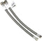 Faucet Water Supply Connector Line Braided Stainless Steel, Faucet Supply Line - 3/8 Female Compression Thread x 1/2 Female Iron Pipe Thread (3/8"...