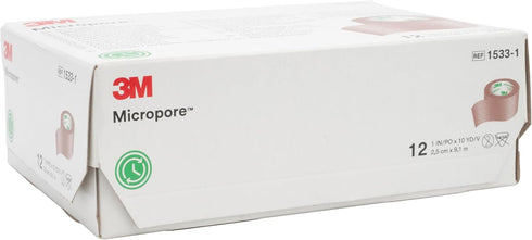 3M Medical & Surgical (n) Micropore Surgical Tape White 1 X 10 Yards Bx/12...