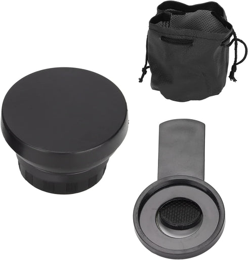 2 in 1 Cell Phone Lens Kit, 0.45X Wide Angle 12.5X Macro Phone Camera Lens, Professional Cell Phone Lens with Clip, Detachable HD Lens with Storag...