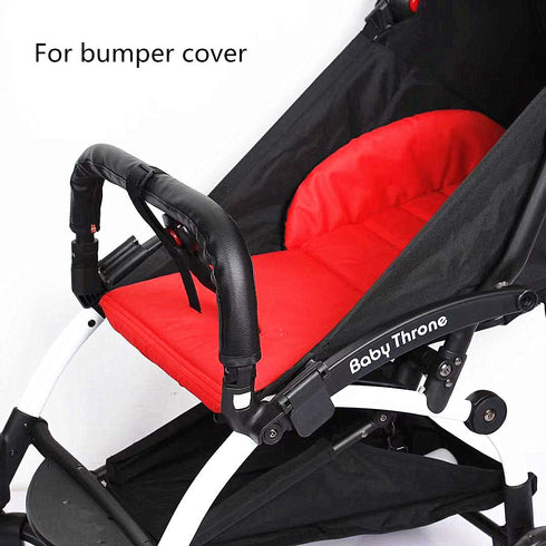 MINILUJIA Baby Stroller Armrest Bumper Handlebar Sleeve Cover Universal Handle Cover DustProof Protect PU Leather Case with Removable Zipper Black...