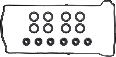 Valve Cover Gasket Set - Compatible with 2.0L 2.3L 2.4L 2002-2015 Honda Accord, Civic, CR-V, Element, Crosstour, Acura CSX, ILX, RDX, RSX, TSX - R...