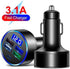 5 Port Car Charger Cigarette Lighter USB Charger LED Voltage Monitor (4USB+PD) Cigarette Lighter Adapter USB C Compatible with Android/iPhone and ...