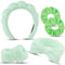 Spa Headband and Wristband Set 6Pcs Skincare Makeup Headband Puffy Bubble Headband for Washing Face Sponge Skin Care Headband Face Wash Headband G...