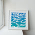 Sea Wave Stencil 11.8×11.8inch Large Summer Ocean Wave Stencils with Paint Brush Sea Surface Drawing Template for Wood Walls Canvas Furniture Art ...