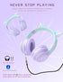 Kids Bluetooth Headphones,Cat Ear LED Light Child Wireless Headphones with Mic,Adjustable Headband,TF Card,Foldable Bluetooth Stereo Over-Ear Kids...