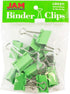 JAM PAPER Colorful Binder Clips - Medium - 1 1/4 Inch (32 mm) - Green Binderclips - 15/Pack...