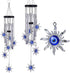 Blue Evil Eye Sun Wind Chimes Outdoor Decor, Mobile Sun Evil Eye Windcatcher, Evil Eye Sun Wind Bells, Sun Blue Evil Eye Amulet Wind Chimes for Ho...