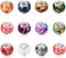 AIPRIDY 100Pcs 15x11mm Painting Murano Large Hole Glass Beads Mix Color with Silver Brass Cores European Charm fit Bracelet Necklace (Paint Splatt...