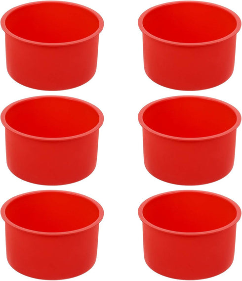 4 Inch Silicone Mini Cake Molds, Round Baking Pan Non-Stick Silicone Baking Molds Bakeware Pan Reusable Cake Pans for Muffin, Cupcake, Layer Cake,...