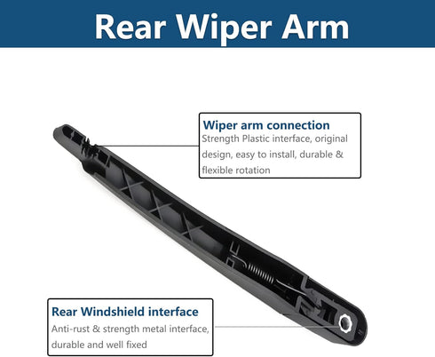 Rear Windshield Wiper Arm & Wiper Blade Set for Ford Edge 2007-2014/Lincoln MKX 2007-2014 Replace OEM # 68028437AA,9T4Z17526A...