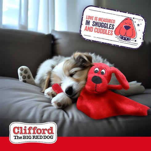 Clifford® Lil' Napper 9.5" Plush Dog Toy for Puppies | Soft, Cuddly Puppy Toys to Keep Them Busy | Squeaker, Crinkles, Cozy and Durable...