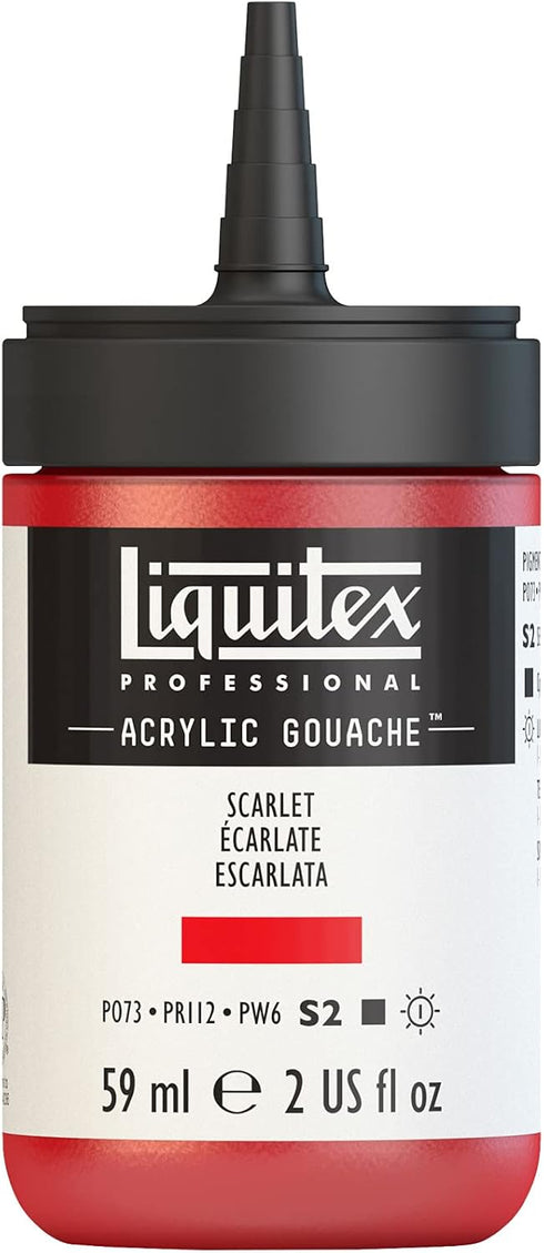 Liquitex Professional Acrylic Gouache, 2-oz (59ml) Bottle, Scarlet...