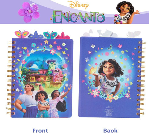 Disney Encanto Tab Journal Notebook, Spiral Bound, 96 Lined Pages, 8 x 7 inches, Purple...
