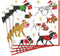 Caspari Christmas Delivery Paper Cocktail Napkins in White - Four Packs of 20...