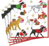 Caspari Christmas Delivery Paper Cocktail Napkins in White - Four Packs of 20...