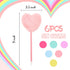 6 Pack Colorful Fluffy Ball Pen,Heart Shape Pom Pom Pen for Girls Creative Plush Pen Ballpoint Pens for School and Office Supplies...