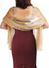 EASEDAILY Women's Shawls and Wraps for Evening Dresses Sparkling Wedding Scarf Sheer Bridal Stole for Bride and Bridesmaid...