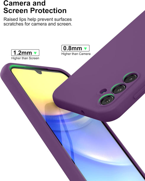 for Samsung Galaxy A15 5G Case, Liquid Silicone Phone Case with Camera Protection Soft Interior Anti-Scratch Shockproof Cover for Galaxy A15 5G - ...
