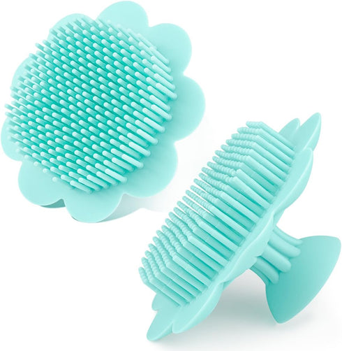 Baby Cradle Brush Baby Bath Brush Silicone Massage Brush Silicone Scrubbers Exfoliator Brush for All Hair Kid Newborn Toddler?Green?...