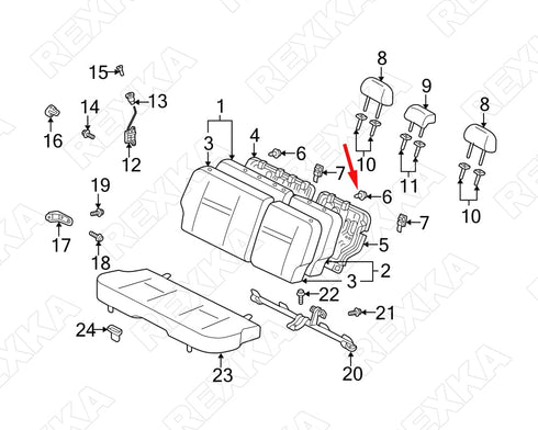Rexka 25pcs Hood Insulation Retainer Clip Compatible with Toyota Lexus 90467-09050 90467-A0003...