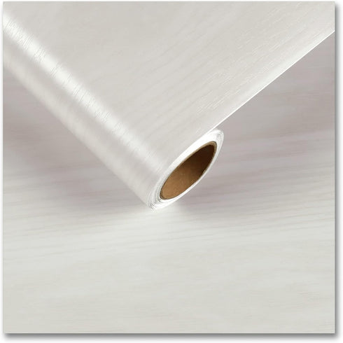 CRE8TIVE White Wood Peel and Stick Wallpaper Removable Light Wood Contact Paper for Countertops Waterproof Faux Wood Look Wallpaper Self Adhesive ...