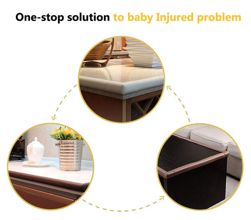 M2cbridge L Shape Extra Thick Furniture Table Edge Protectors Foam Baby Safety Bumper Guard 6.5 Ft (Black with 4 Corners)...