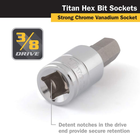 Titan 15660 3/8-Inch Drive x 3/8-Inch Hex Bit Socket...