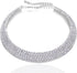 Kucheed Rhinestone Choker Necklaces,4 Row Silver Diamond Necklace,Sparkly Crystal Tennis Necklace Chain Jewerly,Fashion Bridesmaid Bridal Wedding ...