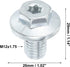X AUTOHAUX 4 Pcs M12x1.75 Steel Engine Oil Drain Plug Screw for Chevrolet Silverado 1500 2500 3500 HD Malibu S10 Monte Carlo Silver Tone...