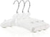 HANGERWORLD Pack of 3 Small Kids Satin Padded Hangers - 11.8inch Soft White Infant, Toddler and Baby Hangers for Nursery Closet...