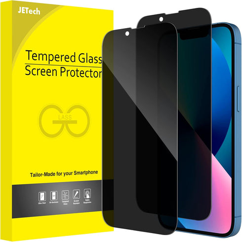 JETech Privacy Full Coverage Screen Protector for iPhone 13/13 Pro 6.1-Inch, Anti-Spy Tempered Glass Film, Edge to Edge Protection Case-Friendly, ...