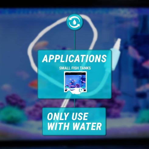 TERA PUMP TRFTCLN-S (BPA-Free) Nano Aquarium Cleaner Fish Tank Gravel & Sand Cleaner for Small Aquariums Under 10 Gallons...