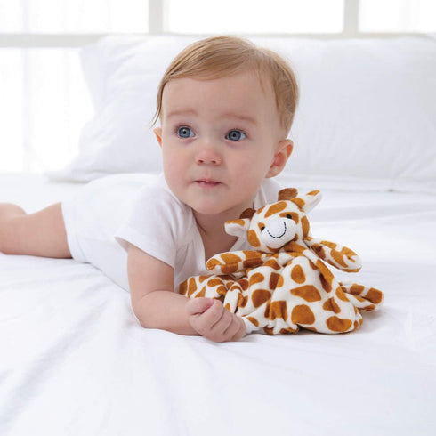 Apricot Lamb Luxury Snuggle Plush Cute Giraffe Infant Stuffed Animals Security Blanket Nursery Character Blanket (Yellow Giraffe, 14 Inches)...