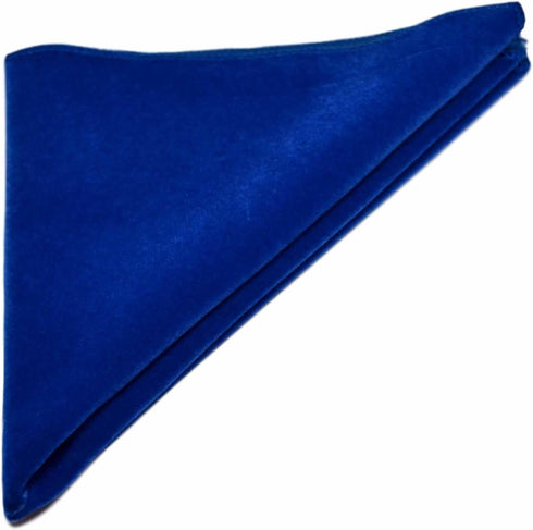 King & Priory Luxury Royal Blue Velvet Pocket Square, Handkerchief...