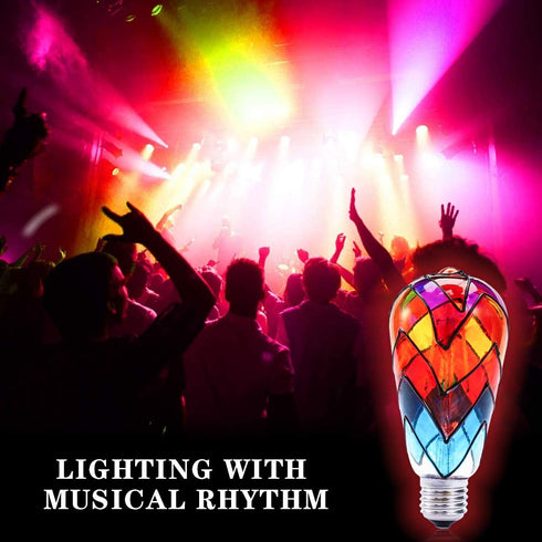 I-SHUNFA Edison Glass LED Light Bulb,6 Watts Heatless E26 ST64/A19 LED Light Bulbs for Home Party,Recreation Room,Balcony,Garden,Christmas Decorat...