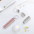 2 Pcs Bling Rhinestone Portable Pill Box, 3 Compartment Keychain Aluminium Alloy Small Travel Pill Organizer Case Container, Reusable Waterproof P...