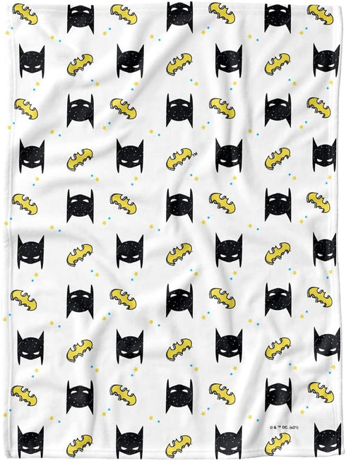 LOGOVISION Batman Lightweight Baby Blanket, 30"X40", Masks and Bats Pattern Unisex for Infants Girls & Boys...