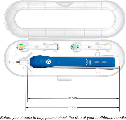 Nincha Portable Replacement Plastic Electric Toothbrush Travel Case for Oral-B Pro Series (Transparent)...