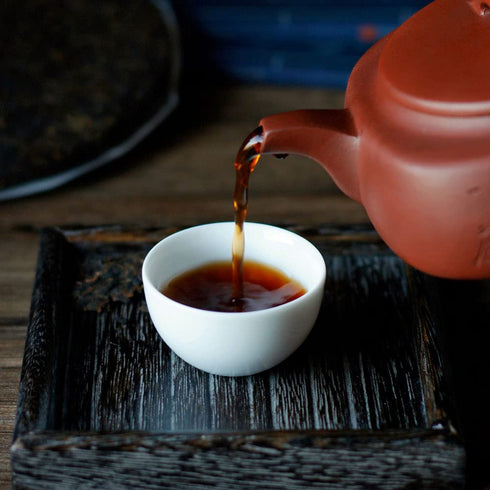 TAETEA 7572 Classic Pu-erh Tea, Aged Puerh Pu'er Tea Cake Black Tea for Daily Drink and Gift 150g / 5.29oz (Ripe)...