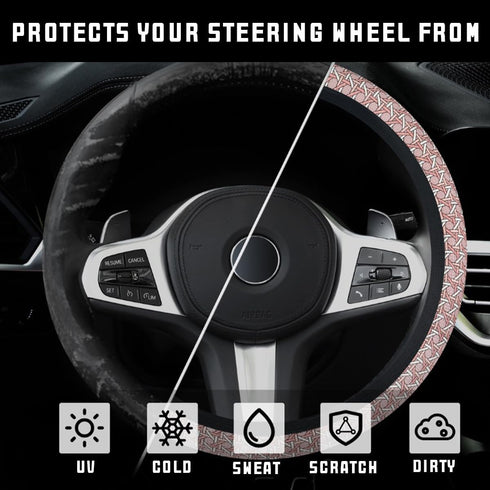 15 Inch Car Steering Wheel Cover, Anti-Slip Non-Slip Breathable Elastic Soft Comfortable Automotive Steering Wheel Protector Cover for Men Women, ...
