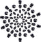 PH PandaHall Black Sew On Rhinestones, 70pcs 7 Styles Acrylic Faceted Flatback Crystal Buttons Gems for Clothing Wedding Dress Decoration...